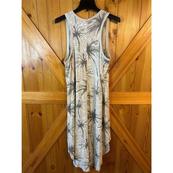 Z Supply Tan White Brown Palm Print Midi Tank Dress NWT Size Large (5227) - Picture 6 of 6